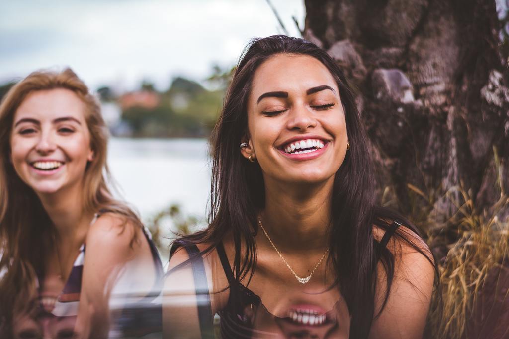 beautiful women smiling